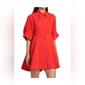 Simkhai Red Button-Up Dress